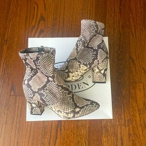 Steve Madden Snake Skin Sock Booties